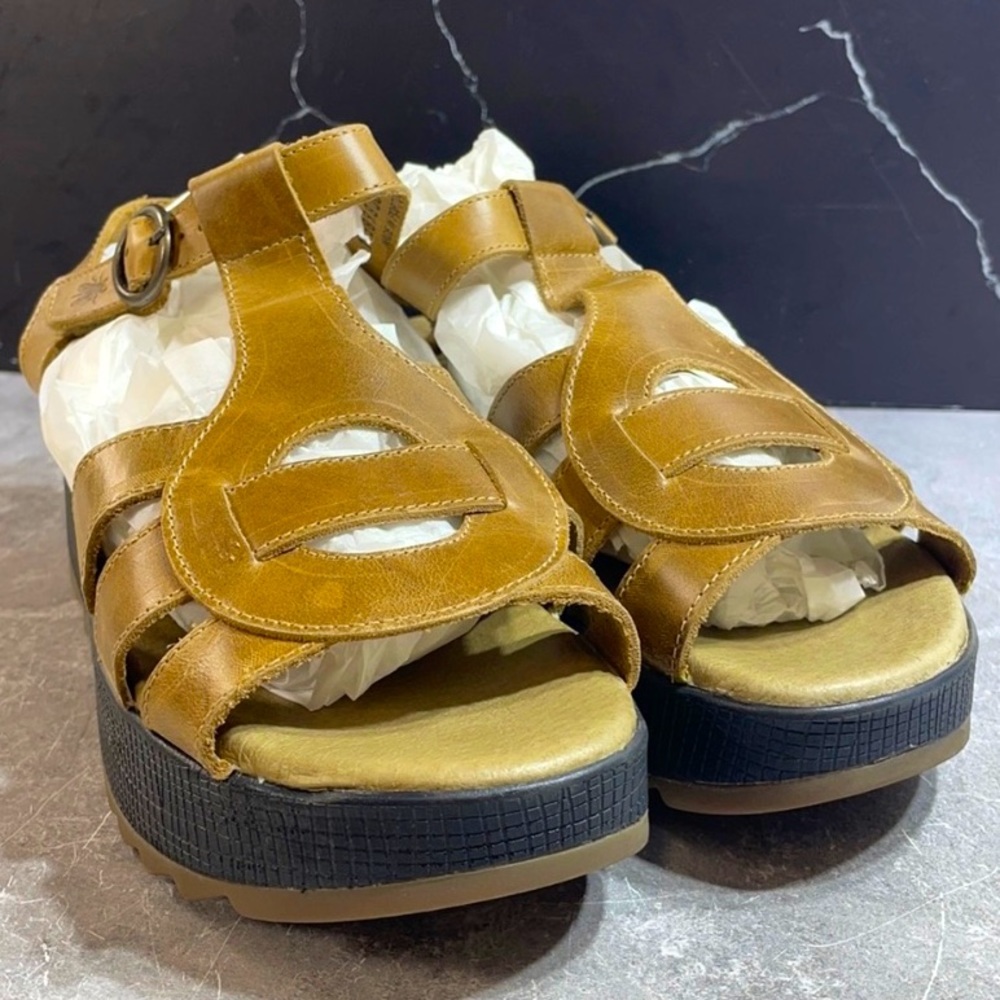 Fly London Wedge Brown Size 9.5